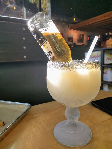 margarita with beer bottle