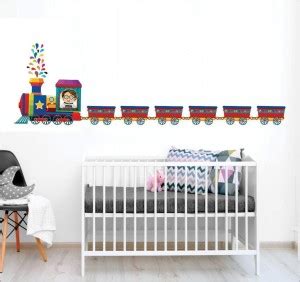 AH Decals 125 cm Animated Creative 3D Train Wall Décor Sticker for Kids ...