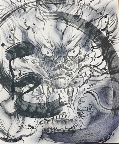 pika大型作品 キャンバス 龍 | BANSHEE SHOP