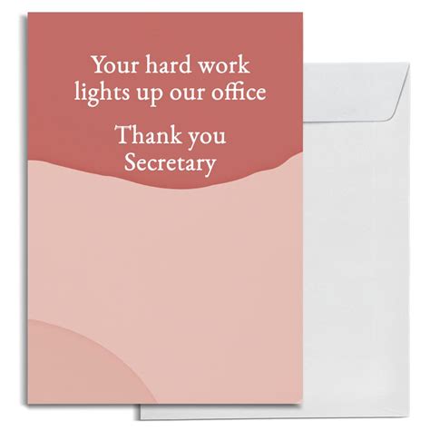 INKOLOGIE Jumbo Secretary Cards, Your Hard Work Lights Up Our Office ...