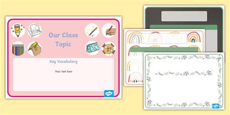 Our Class Topic Key Vocabulary Display Posters - Twinkl