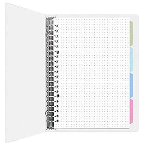 MyLifeUNIT Dotted Grid Notebook, Loose Leaf Dotted Bullet Grid Journal ...