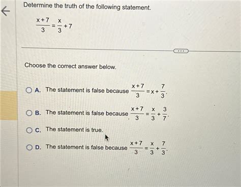 Solved Determine the truth of the following | Chegg.com