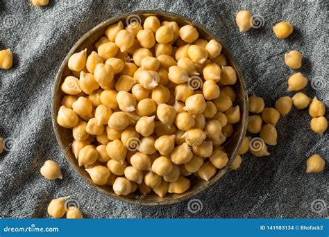 Raw Organic Garbanzo Bean Chickpeas Stock Photo - Image of delicious ...