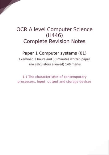 Image result for Computer Science a Level OCR Specification
