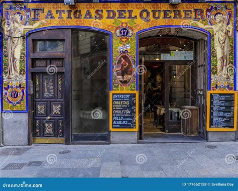 Ornate Mosaic Facade of the Restaurant Called Fatigas Del Querer ...