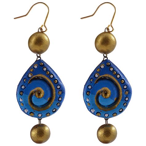 Avarna Terracotta Earrings Era0003 For Women (Multi-Color) : Amazon.in ...