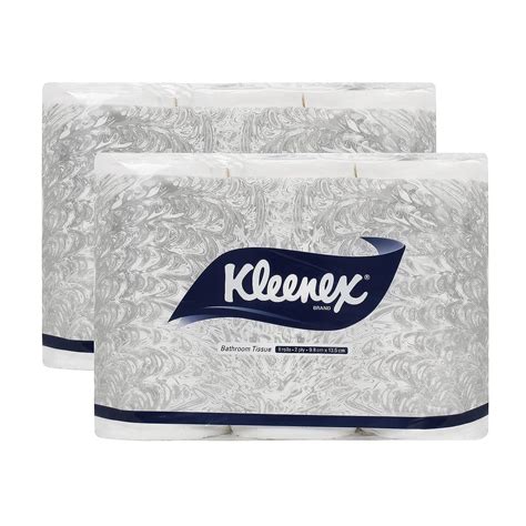 Kleenex® 2 ply Toilet Paper Tissue Roll, 12 Rolls, 160 Pulls/Roll ...