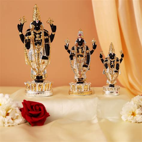 Gold & Silver Plated Tirupati Balaji Idol Sri Venkateswara – Veda ...