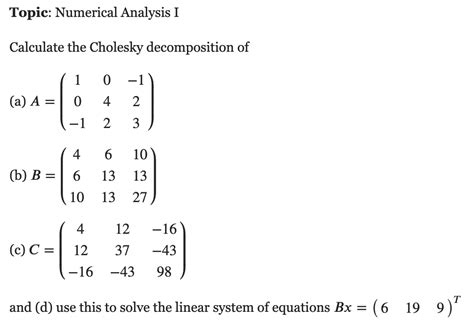Image result for Cholesky Methods Numerical Methods