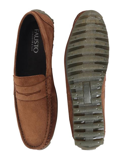 Shop Men's Camel Leather Loafers and Mocassin Online- Fausto