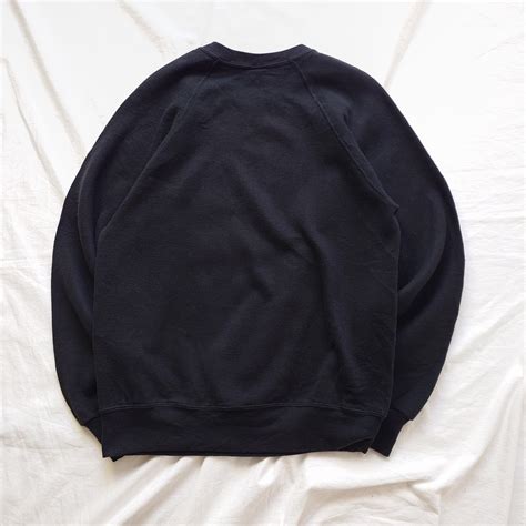 【80s】JERZEES ジャージーズ Plain sweatshirt 無地スウェット ブラック 黒 ラグランスリーブ USA製 古着 ...