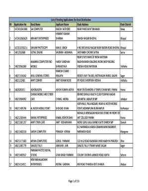 Fillable Online SN Application No Kiosk Name Applicant Name Kiosk ...