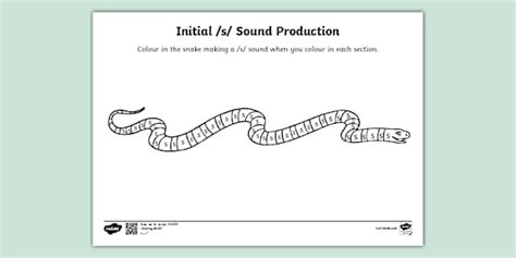 s Sound Production Snake Colouring Sheet Letters
