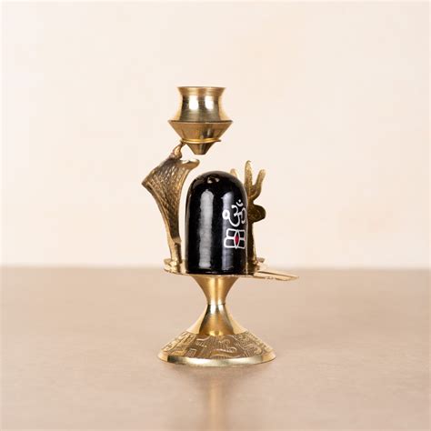 Brass Shivling – Lord Shiva Idol for Puja & Home Temple - 5 Inch ...