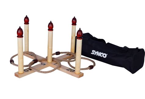 SYNCO Wooden Quoits Hoopla Throw Game for Toddlers (Kids) – Fun and ...
