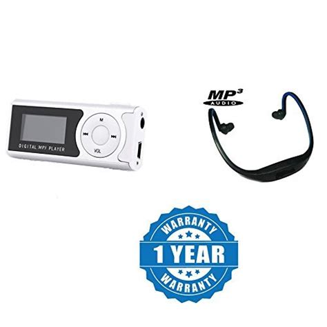 Rr Crystal Digital Mp3 Player & Mpbl-020 Sport Bluetooth Headphone ...