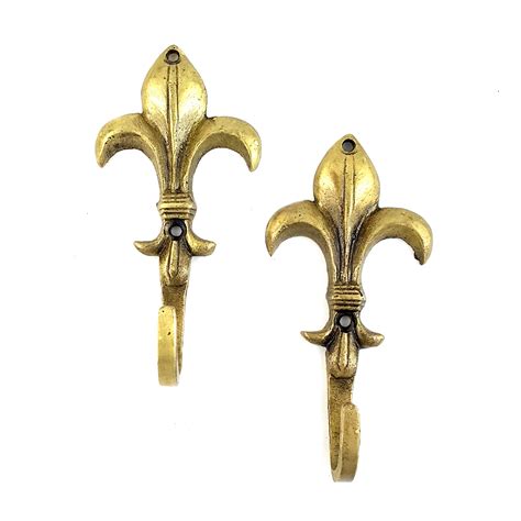 Brass Victoria Design Single Key Hook/Holder, Standard, Antique Yellow ...