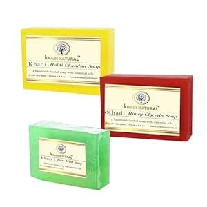 Buy Khadi Natural Handmade Soap Pack - Herbal Bathing Soap for Healthy ...
