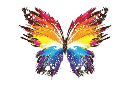 Rainbows And Butterflies Wallpaper