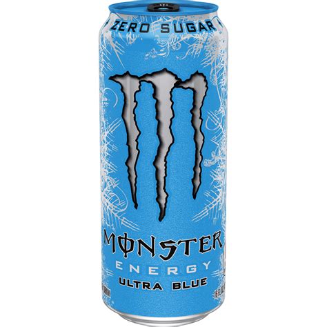 Monster Energy, Ultra Blue, Sugar Free Energy Drink, 16 fl oz, Single ...
