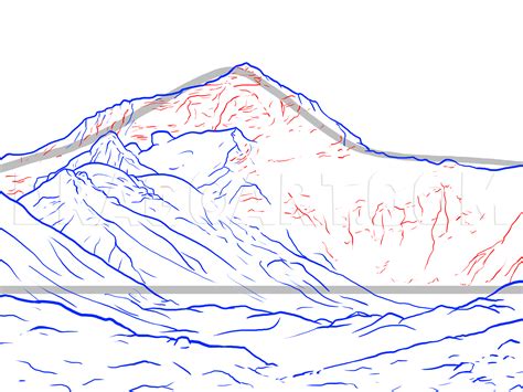 How To Draw Mount Everest, Drawing, Step by Step, by MichaelY - DragoArt