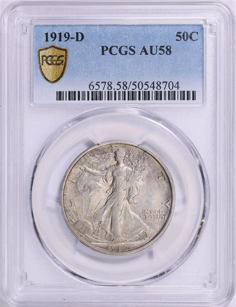 1919-D Walking Liberty Half Dollar PCGS AU-58 (Item 1786065 ...