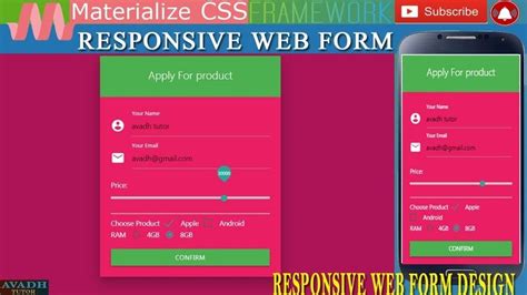 Image result for Materialize CSS Form Templates