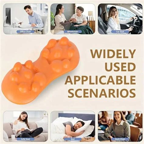 Portable EVA Lumbar & Cervical Massage Pillow - Ergonomic Neck ...