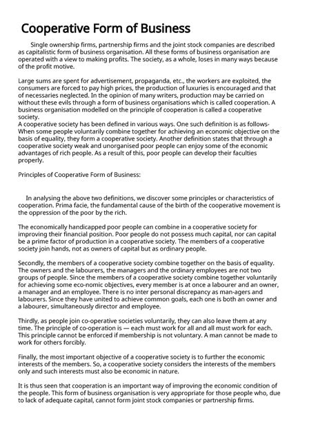 Co-Operative Business Meaning 的图像结果