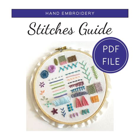 Hand Embroidery Stitches Guide PDF Download, How to Stitch Book DIY ...