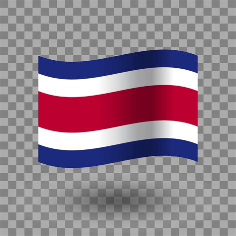 costa rica bandera. costa rica ondulado bandera aislado. bandera de ...