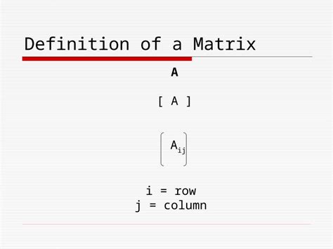 Matrix Definition 的图像结果