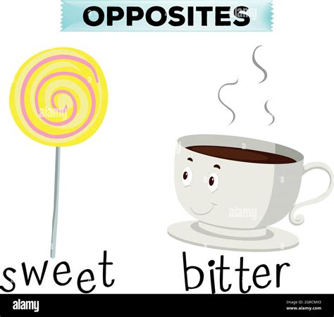 Opposite words for sweet and bitter Stock Vector Image & Art - Alamy