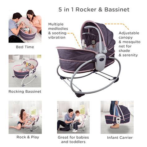 Buy Mastela 5 In 1 Rocker & Bassinet Pink - For Ages 0-4 Years Online ...
