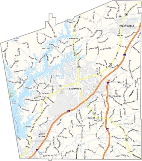 Coweta County Map, Georgia - US County Maps