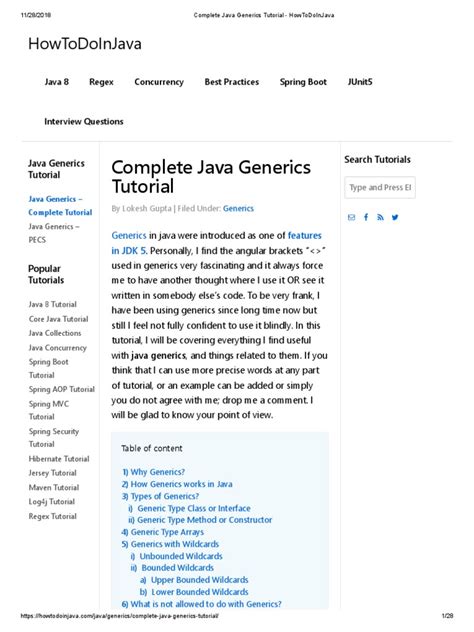 Generics in Java Tutorial 的图像结果