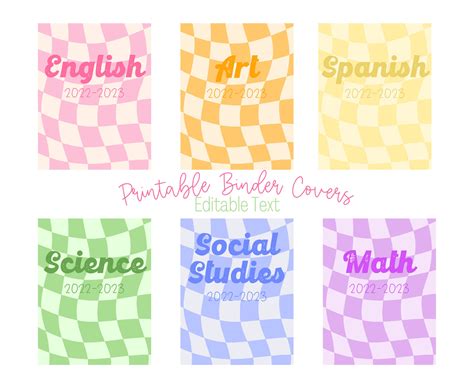 Pretty Printable Binder Covers