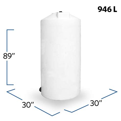 250 Gallon Plastic Vertical Liquid Storage Tank | 41854 | BARR Plastics