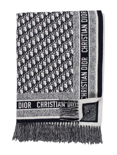 Christian Dior Oblique Throw Blanket - Blue Throws, Pillows & Throws ...