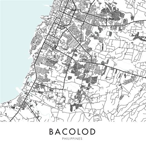 Bacolod Philippines City Map Print Wall Art Print At Home - Etsy 日本