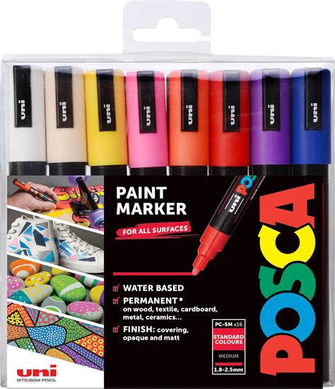 Pc 5m Water Based Permanent Marker Paint Pens Premium Medium ...