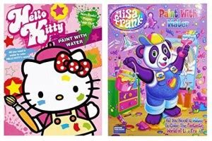 Sanrio Lisa Frank and Hello Kitty Paint with Water Books, 16 Tear Out ...
