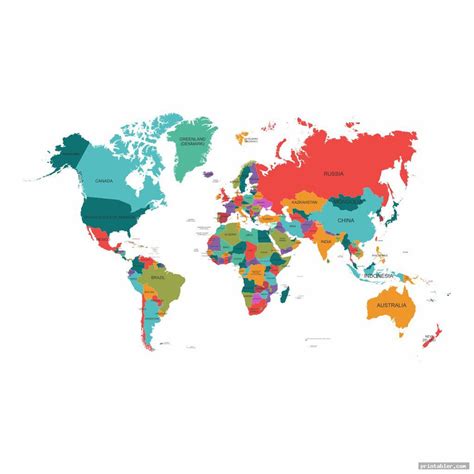 Detailed World Map Printable 的图像结果