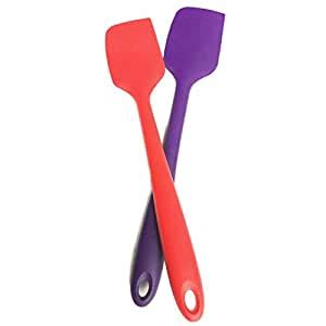 ARDVI Full Silicone Spatula Set of Two, for Making Cakes, Pastries ...