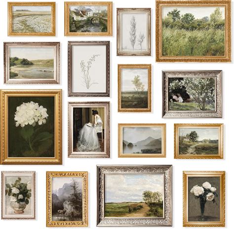 Amazon.com: 97 Decor Vintage Wall Art Prints - 16 Pcs French Country ...