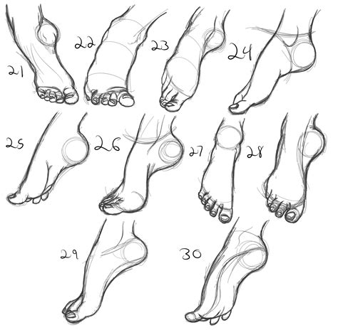 Feet Drawing Reference and Sketches for Artists