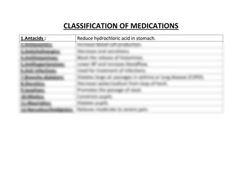 Image result for Classification Medication