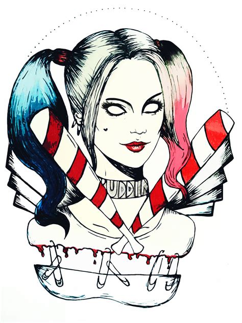 Harley Quinn Easy Drawing | Free download on ClipArtMag