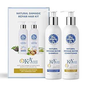 The Moms Co. Natural Damage Repair KA + Hair Care Kit with Hair Shampoo ...